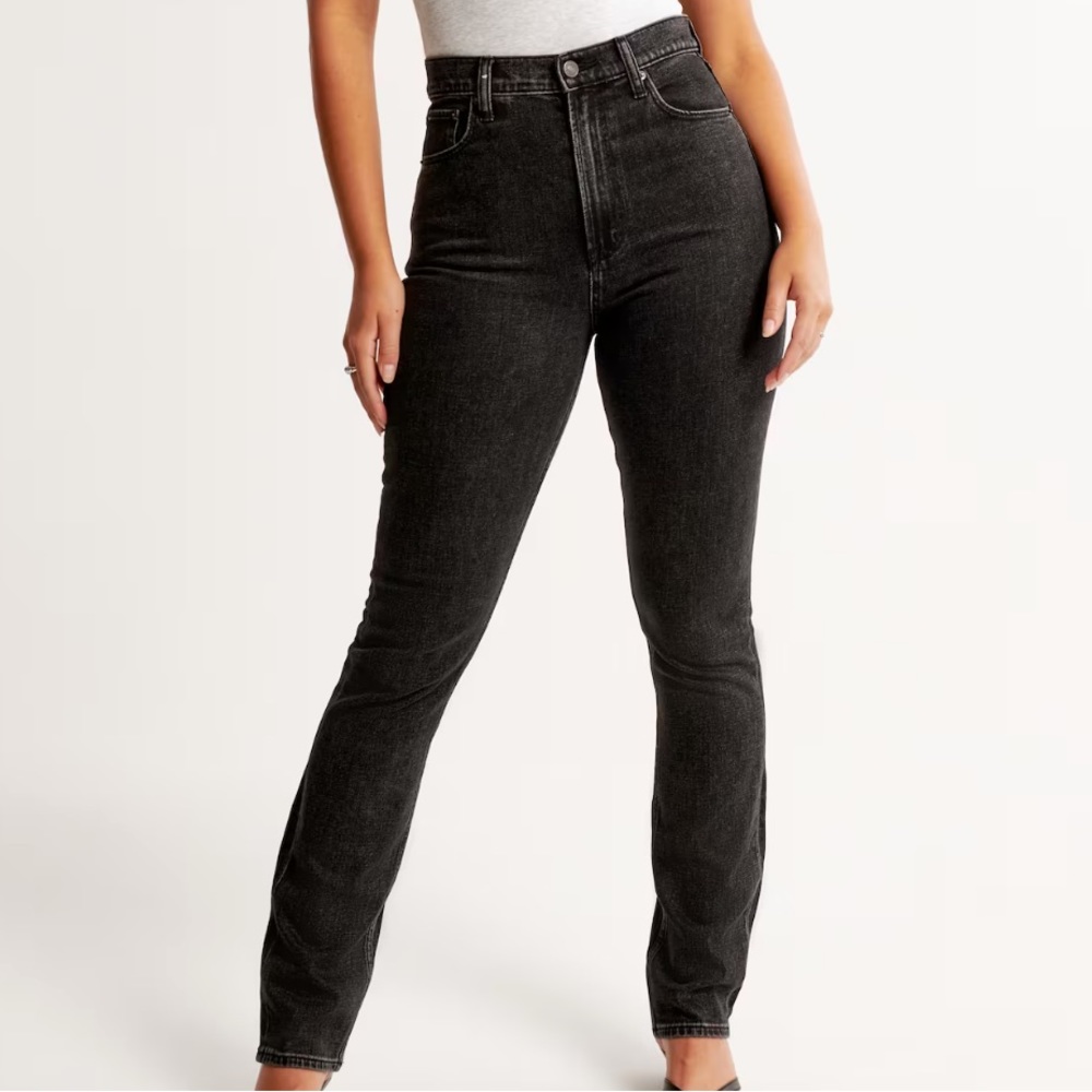 Curve Love Ultra High Rise 90s Slim Straight Jean Black